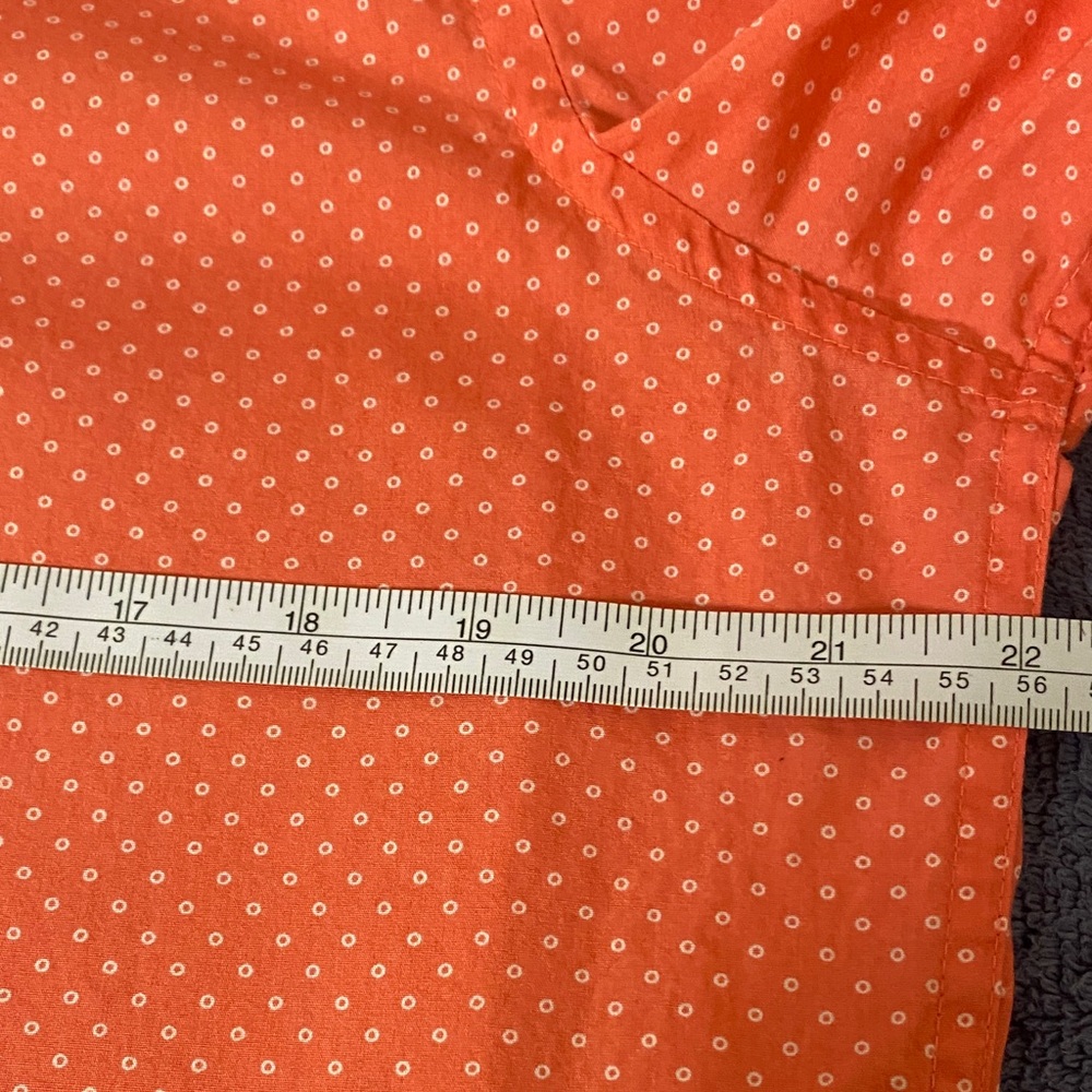 Perry Ellis Orange Slim Fit Shirt with White Dots